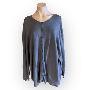 Torrid Women’s Plus Size 5X Gray Buttoned Long Sleeve Polyester Blend Cardigan